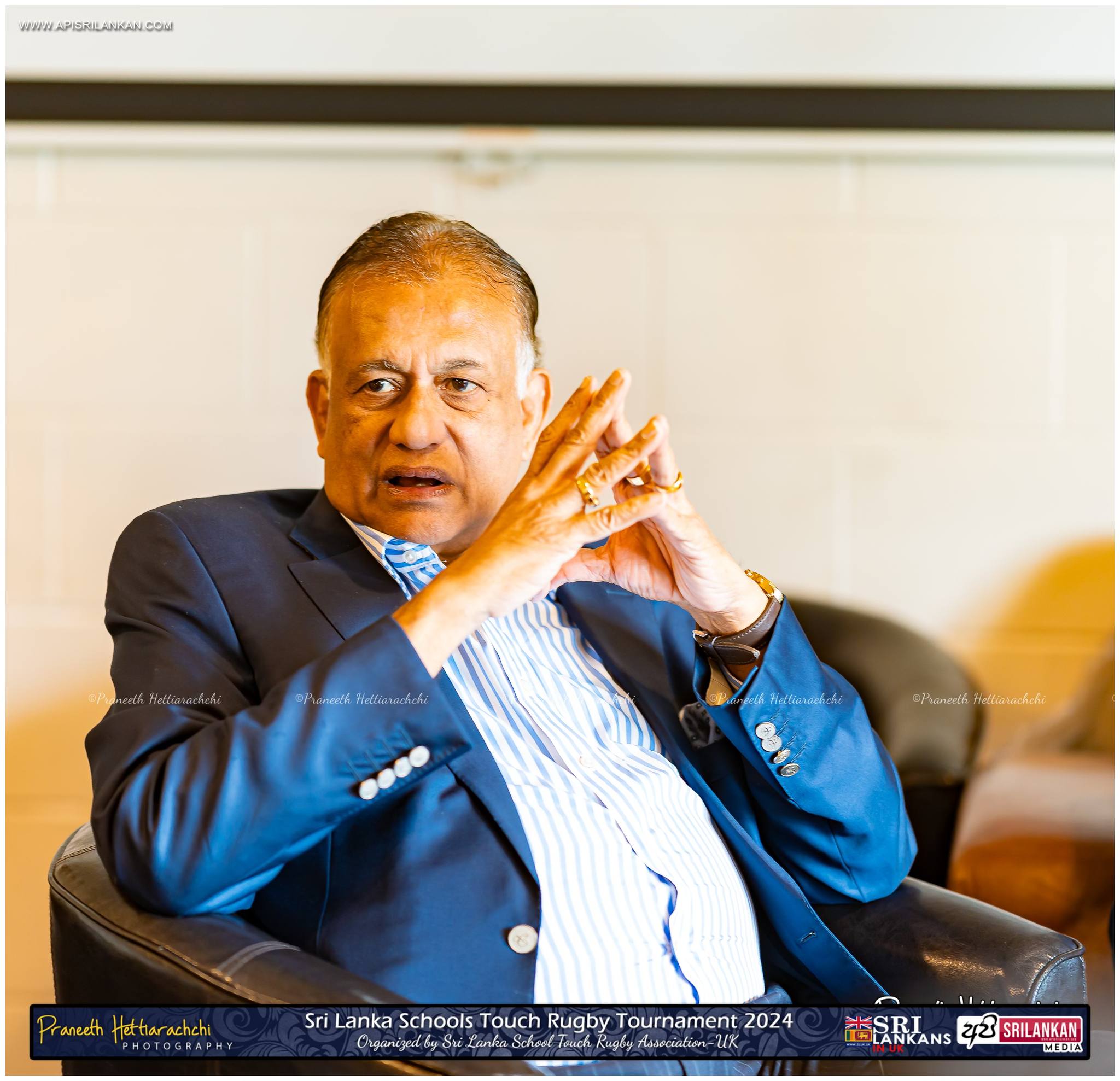 Community guest seated during Sri Lanka Schools Touch Rugby Tournament 2024